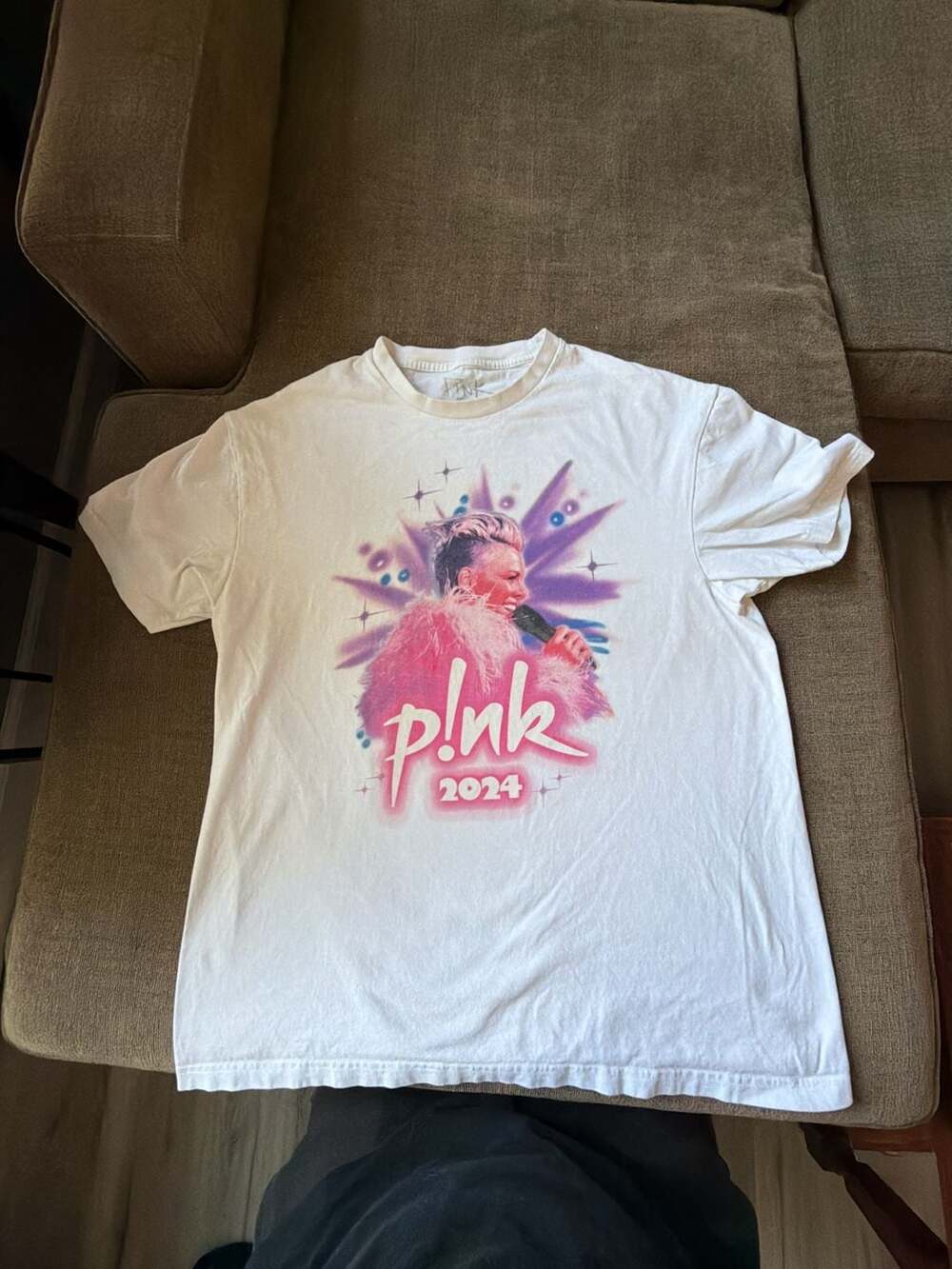 P!nk Official 2024 Summer Carnival Tour Airbrushed Graphic T-Shirt